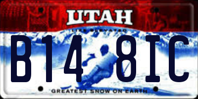 UT license plate B148IC