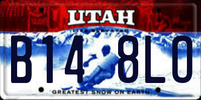 UT license plate B148LO