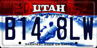 UT license plate B148LW