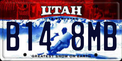 UT license plate B148MB