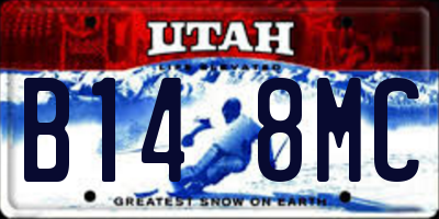 UT license plate B148MC