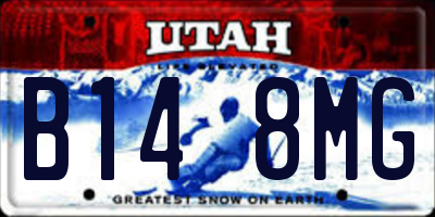 UT license plate B148MG