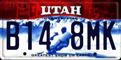 UT license plate B148MK
