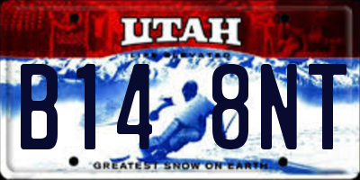 UT license plate B148NT