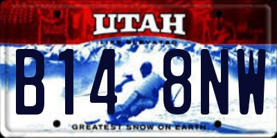 UT license plate B148NW