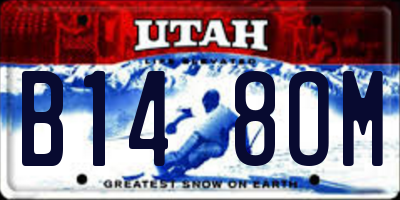 UT license plate B148OM