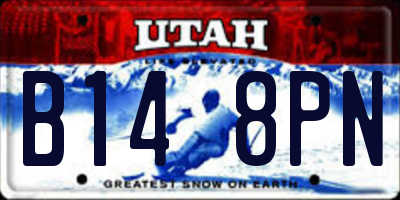 UT license plate B148PN