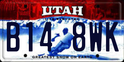 UT license plate B148WK
