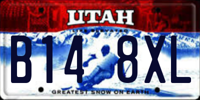 UT license plate B148XL