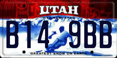 UT license plate B149BB