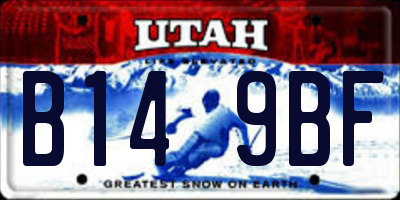 UT license plate B149BF