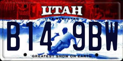 UT license plate B149BW