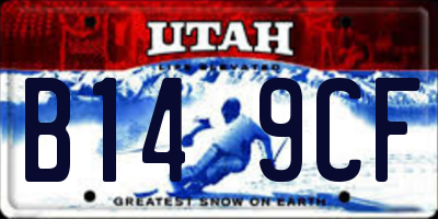 UT license plate B149CF