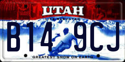 UT license plate B149CJ
