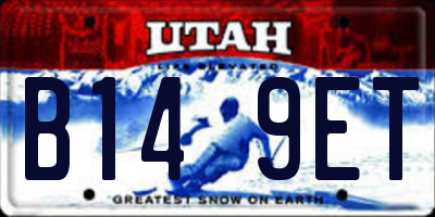 UT license plate B149ET
