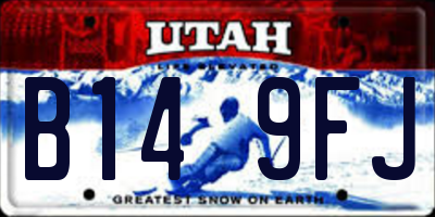 UT license plate B149FJ