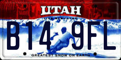 UT license plate B149FL