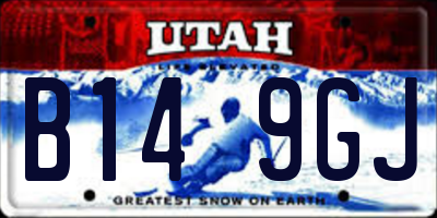 UT license plate B149GJ