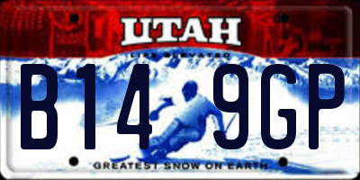 UT license plate B149GP