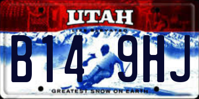 UT license plate B149HJ