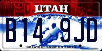 UT license plate B149JD