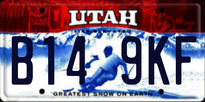 UT license plate B149KF