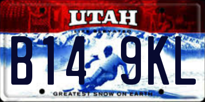 UT license plate B149KL