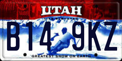 UT license plate B149KZ