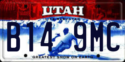 UT license plate B149MC