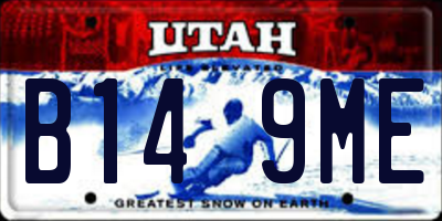 UT license plate B149ME