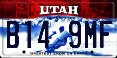 UT license plate B149MF