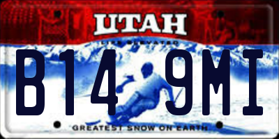 UT license plate B149MI