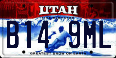 UT license plate B149ML
