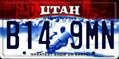 UT license plate B149MN
