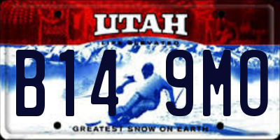 UT license plate B149MO