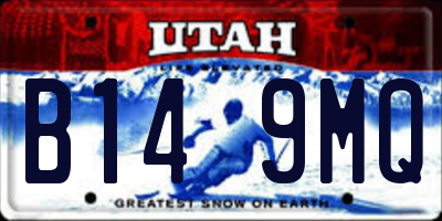 UT license plate B149MQ