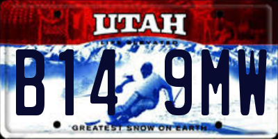 UT license plate B149MW