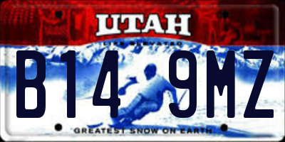 UT license plate B149MZ