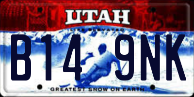 UT license plate B149NK