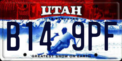 UT license plate B149PF