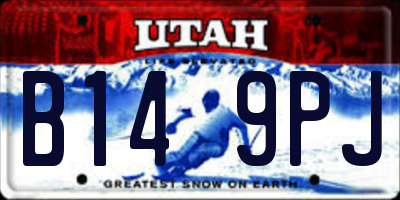 UT license plate B149PJ