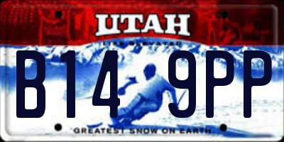 UT license plate B149PP