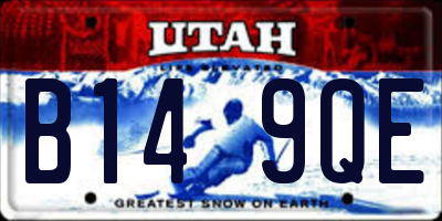 UT license plate B149QE