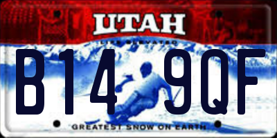 UT license plate B149QF