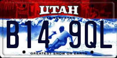 UT license plate B149QL