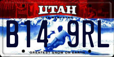 UT license plate B149RL