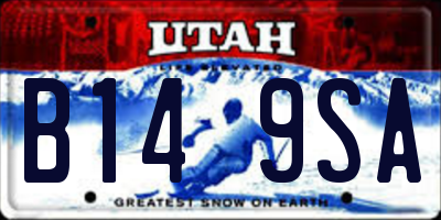 UT license plate B149SA