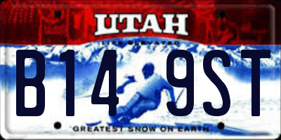 UT license plate B149ST