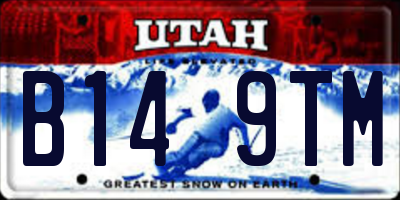 UT license plate B149TM
