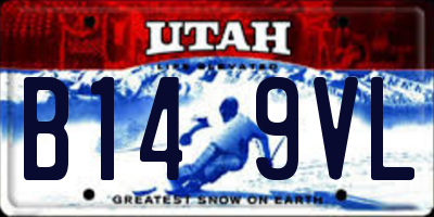 UT license plate B149VL